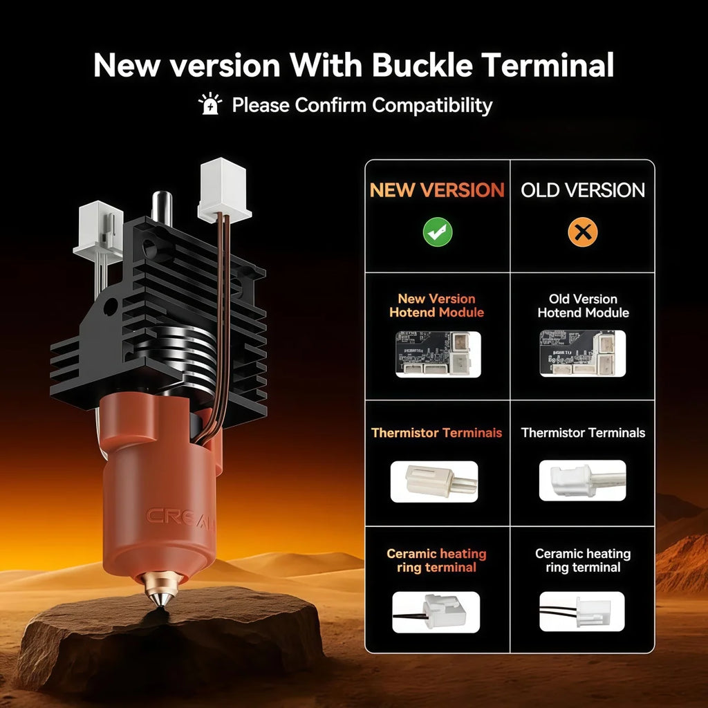 Creality K1/K1C/K1 Max 2025 – Kit Hotend Nueva Versión + Placa PCBA Adaptadora T9 GD32F303CBT6