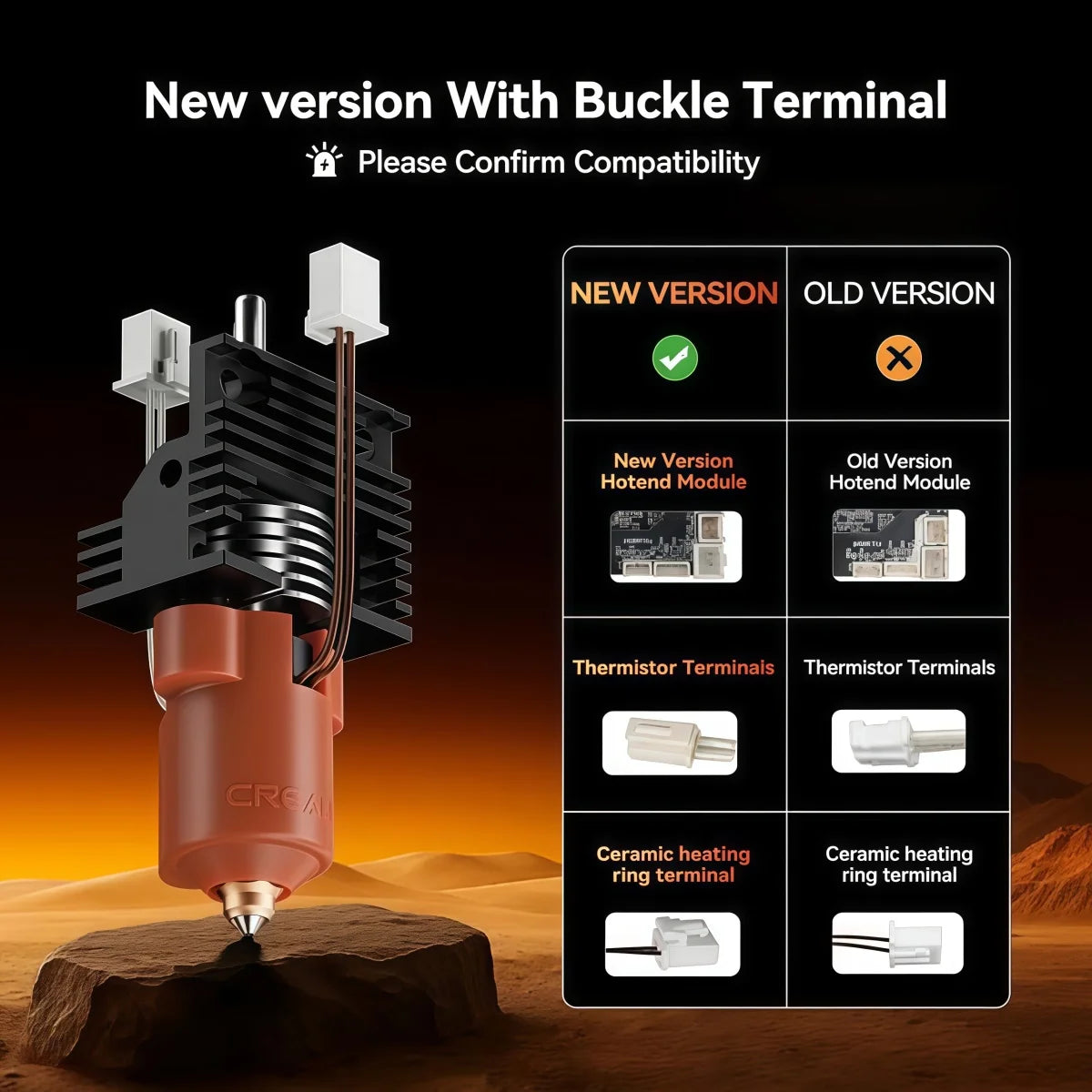 Creality K1/K1C/K1 Max 2025 – Kit Hotend Nueva Versión + Placa PCBA Adaptadora T9 GD32F303CBT6